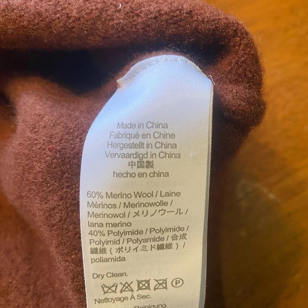 J. Crew Men's Rugged Merino  Crewneck Sweater Brown